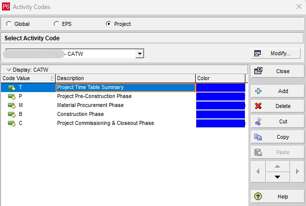 MLR Project Management & Consultancy; CATW; Category of Work; Activity Code; USACE; NAVFAC